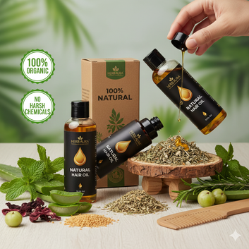 100% Natural Herbal Hair Oil (200ml)